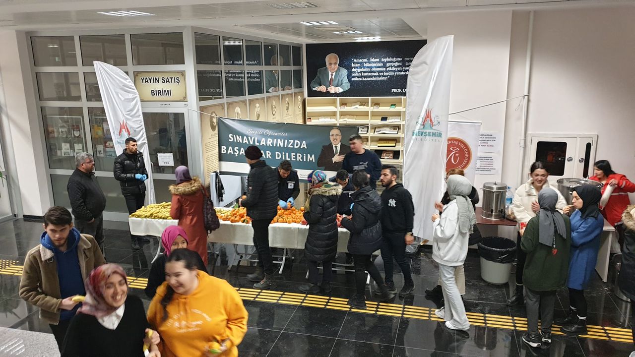 Nevşehir Belediyesi final haftasında öğrencileri yalnız bırakmadı