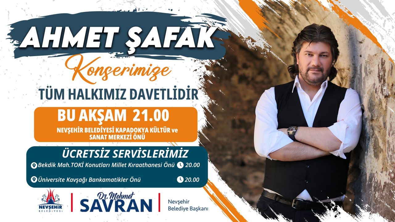 Ahmet Şafak konseri bu akşam saat 21.00'de