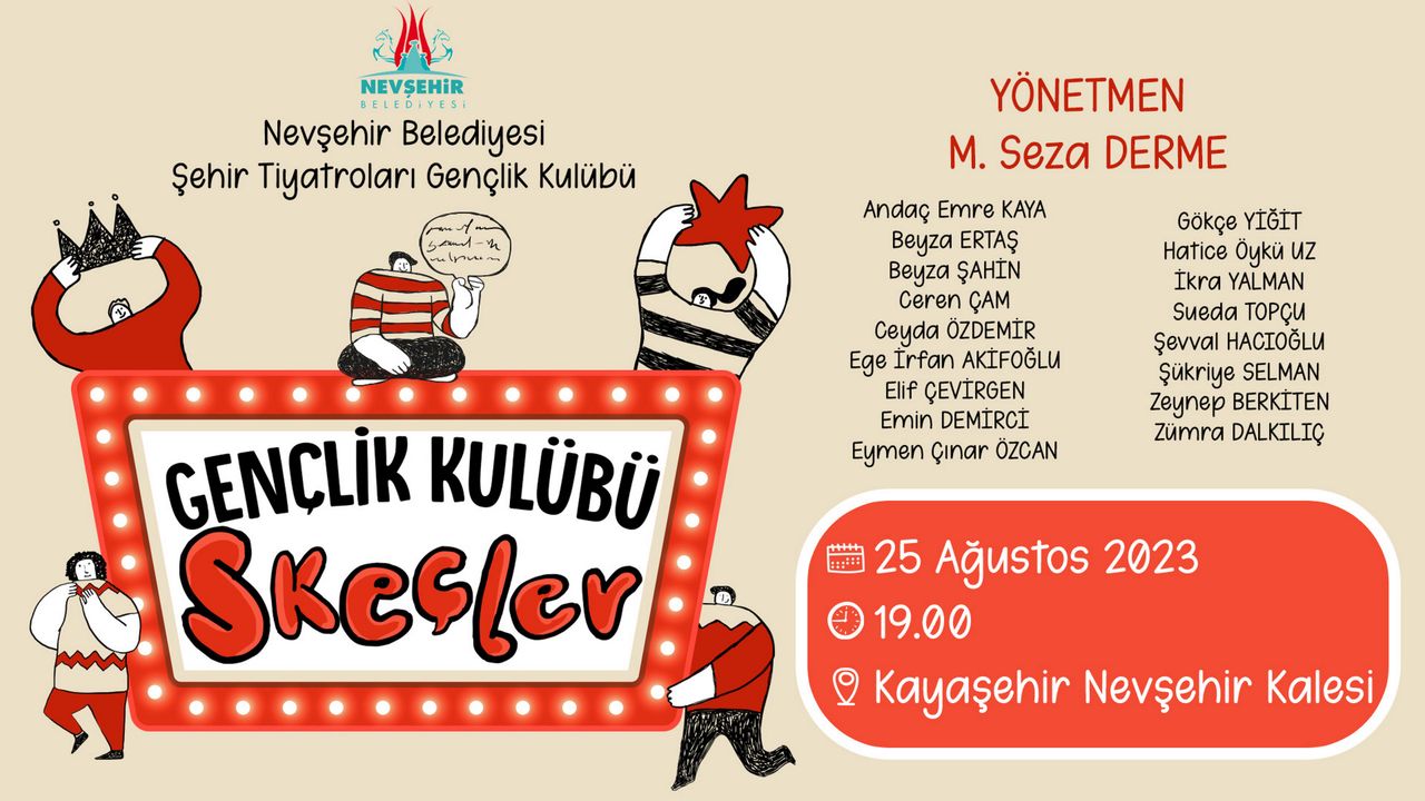 Nevşehir Belediyesi Şehir Tiyatroları Gençlik Kulübü üyeleri yeteneklerini sergileyecek