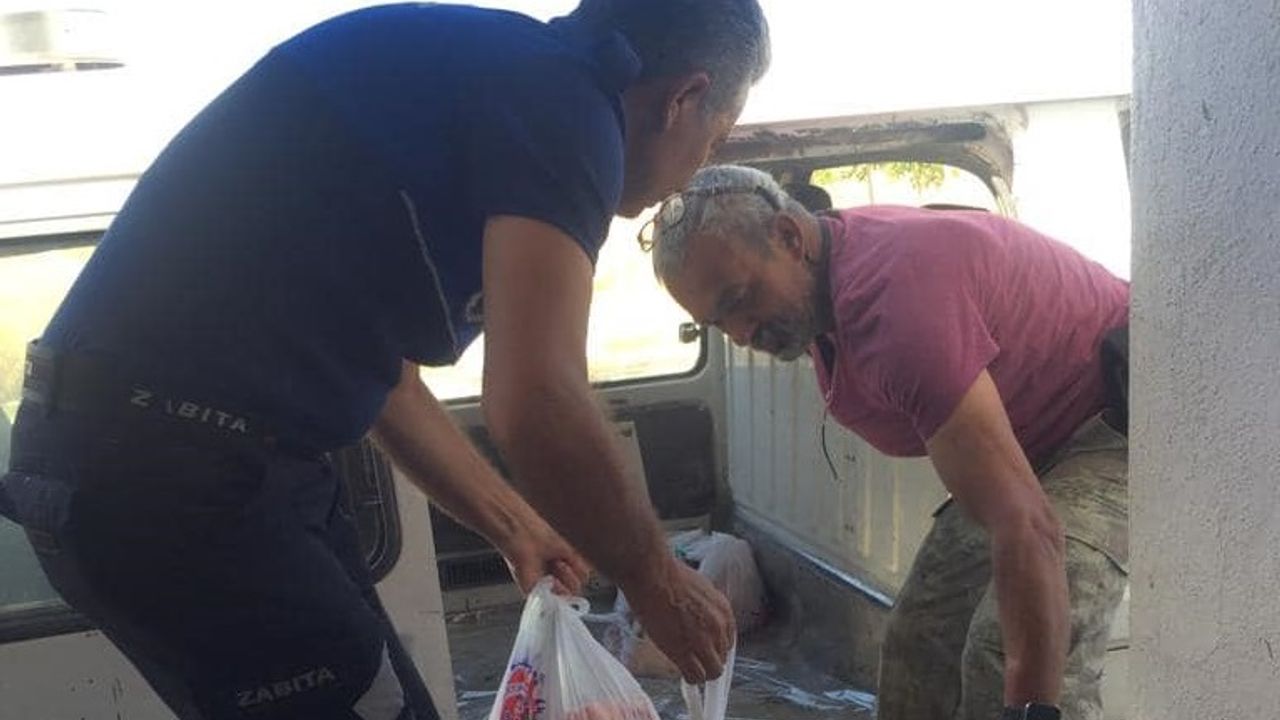 Hacıbektaş Belediyesi bağışlanan kurban etlerini dağıttı
