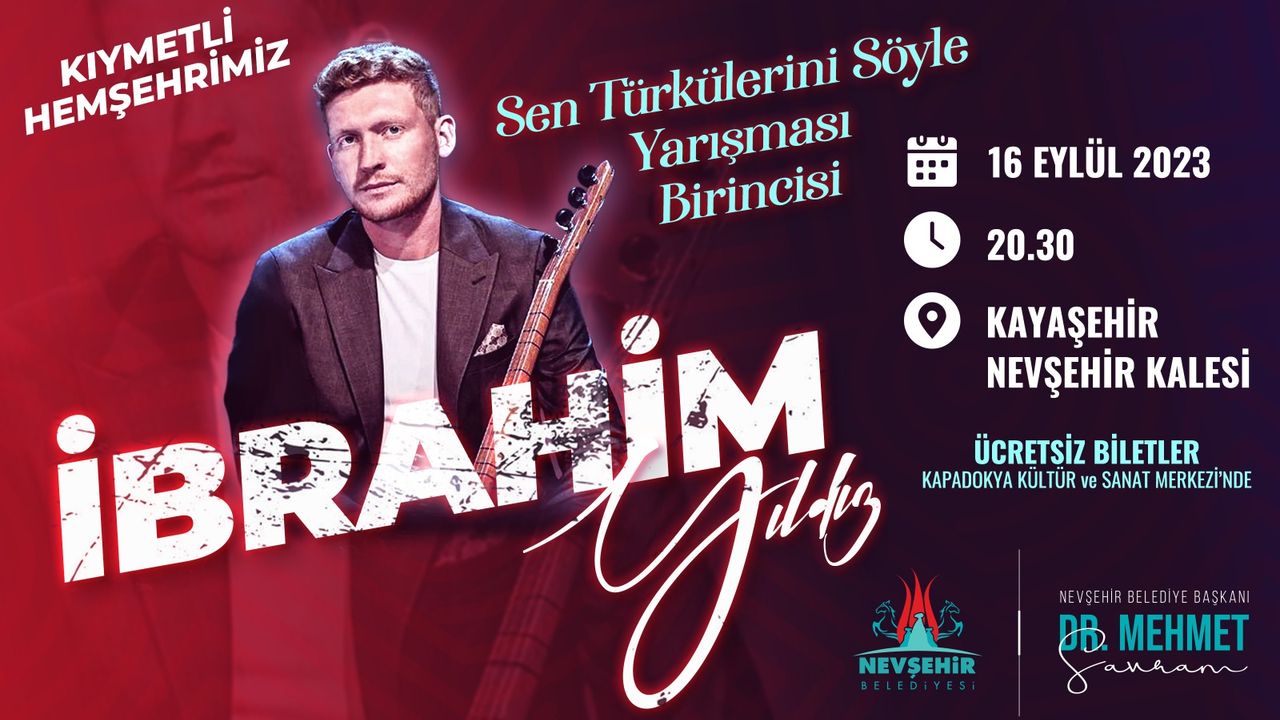 İbrahim Yıldız türkülerini Nevşehir Kalesi’nde seslendirecek