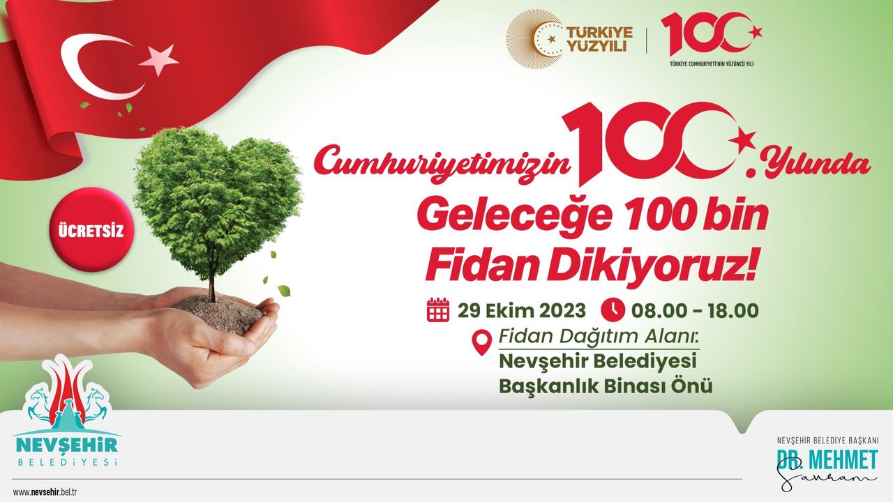 Nevşehir Belediyesi vatandaşlara ücretsiz 100 bin fidan dağıtacak