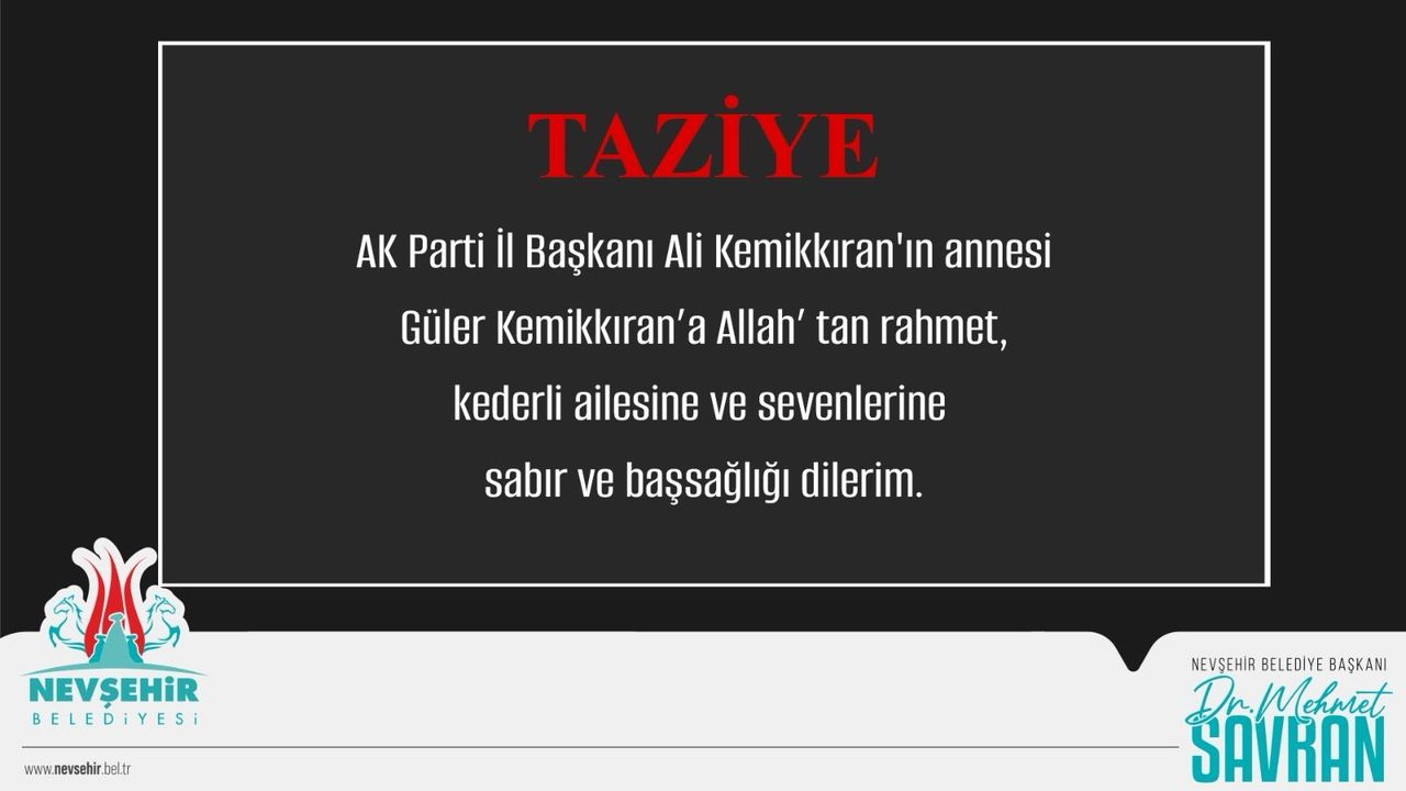 Savran’dan annesi vefat eden AK Parti İl Başkanı Ali Kemikkıran’a başsağlığı mesajı