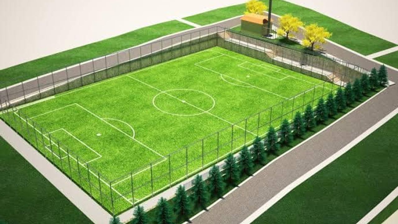 Tatlarin’de açık futbol sahası çalışmaları başladı
