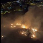 Havai fişek gösterisi yangına neden oldu