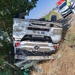 Kontrolden çıkan tır şarampole devrildi: 1 yaralı