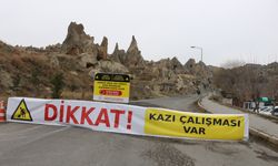 Göreme müze yolu araç trafiğine kapatıldı