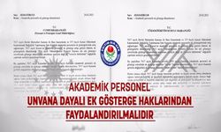 “Akademik personel unvana dayalı ek gösterge haklarından faydalandırılmalıdır”