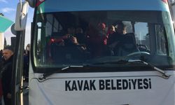 Kavak Belediyesi otobüsü Sırbistan arama kurtarma ekibine tahsis edildi