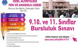 Altınyıldız'da 9.10. ve 11. sınıflar kabul ve bursluluk sınavı