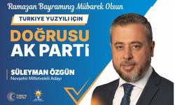 Süleyman Özgün’den Ramazan Bayramı mesajı