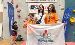 Sporcular tırmanışta iki Türkiye ikinciliği elde etti