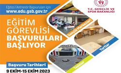 Gençlik ve Spor İl Müdürlüğünde eğitim görevlisi başvuruları başlıyor