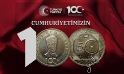 Cumhuriyet'in 100. yıl dönümü için 5 liralık hatıra para basıldı