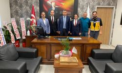 Türk Sağlık-Sen heyetinden İl Müdürü Tatar'a hayırlı olsun ziyareti 