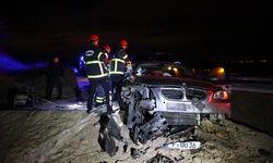 Nevşehir-Ürgüp Karayolu'nda otomobil şarampole uçtu: 3 yaralı (video)