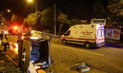 Nevşehir’de minibüs takla attı: 1 yaralı