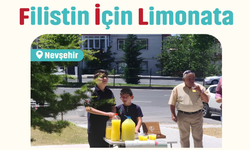 Nevşehir'de limonata satarak Filistin’e destek oldular