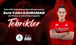 Başkan Arı milli sporcu Esra Yıldız'ı tebrik etti