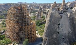 Kapadokya'da peribacaları restorasyonla geleceğe taşınıyor