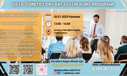 Usta öğretici oryantasyon kurs programı başlıyor