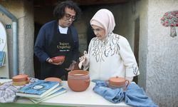 Emine Erdoğan, Nevşehir’de yoğurt mayaladı