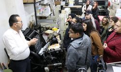 Öğrenciler baskı tekniklerini yerinde öğrendi