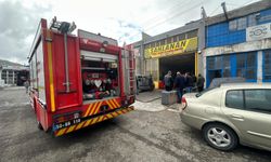 İş yerinde çıkan yangın kısa sürede söndürüldü