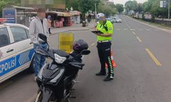 12 motosiklet trafikten men edildi