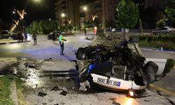 Kavşakta feci kaza: Otomobil takla attı, 2 sürücü yaralandı