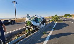 Direksiyon hakimiyetini kaybeden sürücü ağaca çarptı