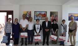 Japon öğrencilerden Milli Eğitim Müdürü Yazıcı’ya ziyaret