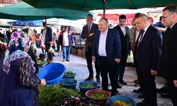 Vali Fidan ve Bakan Yardımcısı Hatipoğlu esnaflarla