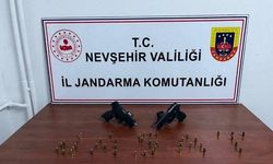 Nevşehir’de 2 ruhsatsız tabanca ele geçirildi