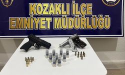 Alkollü sürücünün aracında ruhsatsız tabanca yakalandı
