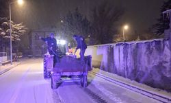 Derinkuyu’da belediyeden kar mesaisi