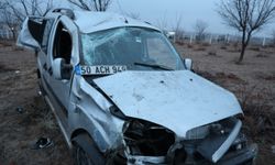 Kontrolden çıkan hafif ticari araç takla attı: 1 yaralı