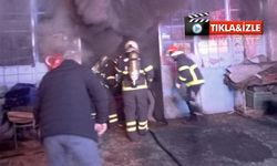 Nevşehir sanayide korkutan yangın: Alevler dükkanı sardı