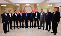 Belediye başkanlarından Vali Hüseyin Kök'e hayırlı olsun ziyareti