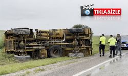 Aksaray-Nevşehir yolunda askeri kamyon devrildi: 2 yaralı