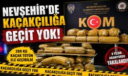 Nevşehir'de 280 kilo kaçak tütün ele geçirildi!