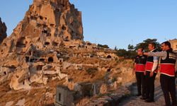 Kapadokya’nın simgesi Uçhisar Kalesi'nde risk incelemesi