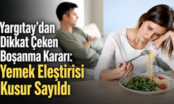 “Yemeklerin beğenmiyorum” dedi, boşanmada ağır kusurlu bulundu