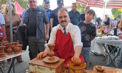 Kaymakam Battal Nevşehir’de öğrendiği çömlekçilikle Aydın’da alkış aldı