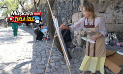 17 ressam Nevşehir Kalesi’nde Kapadokya’yı tuvale taşıdı