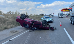 Nevşehir yolunda korkutan kaza! Otomobil takla attı: 2 yaralı