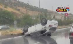 Nevşehir - Göre yolunda kaza: Otomobil takla attı