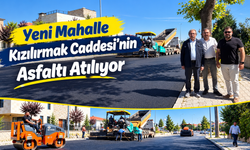 Avanos’ta Kızılırmak Caddesi’nde sıcak asfalt çalışması başladı