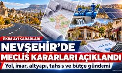 Nevşehir’de meclis kararları açıklandı: Yol, imar ve altyapı gündemi