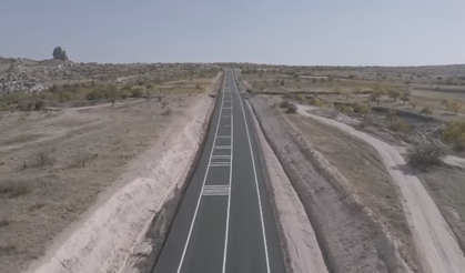 Ortahisar-Göreme yolu trafiğe açıldı (video)